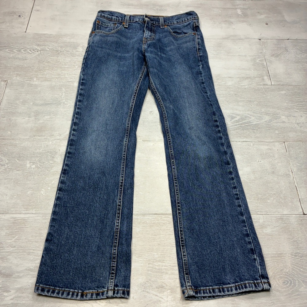 Levi's 527 Slim Bootcut Jeans Mens 29x30 Blue Denim Low Rise WaterLess 16159